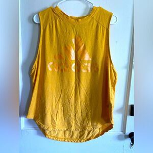 Adidas Womens Yellow Muscle Tank Top Size LG